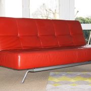 Canapé lit rouge design