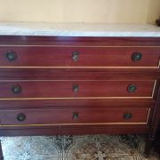 Commode - dessus marbre - 3 tiroirs - 3 clés