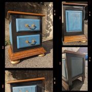 Meuble vintage en chêne relooké