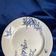 Plat ou grande assiette GIEN Chardonnerets