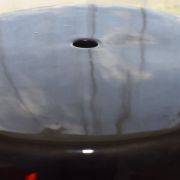 Tabouret en céramique tricolore