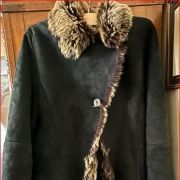 Manteau  Peau Mouton Veritable Marron Foncé 42