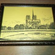 Lithographie vintage Notre dame de Paris / 25 x 34 cm