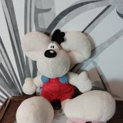 Peluche souris DIDDL Depesche salopette rouge