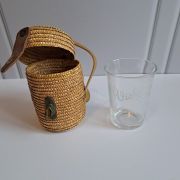Verre de cure VICHY et panier osier