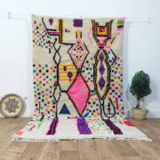 Tapis Berbère Fait Main Multicolore En Laine