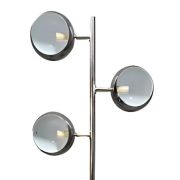 Lampe design vintage Eyeball chromé pied tulipe - 3 globes