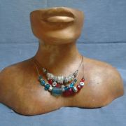 Buste terre cuite patinée ,pièce unique