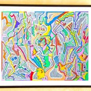 Décoration murale de style abstrait, psychédélique