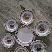 Ancien service à dessert en faïence de 