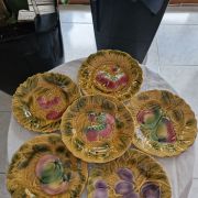 Anciennes assiettes à dessert Sarreguemines