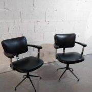 Paire de fauteuils bridge italiens, 1950 