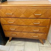 commode vintage année 60 bois naturel