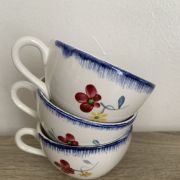 Lot 16 tasses à café  porcelaine Digoin Mary Lou an 40
