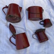 Lot de pots métal émaillé 