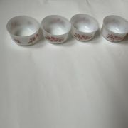 4 ramequins 3 tasses arcopal motif fleurs de cerisier