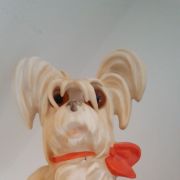 Ancienne veilleuse chien porcelaine