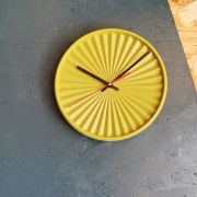 Horloge pendule murale vintage silencieuse Tupperware vert