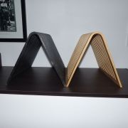 Porte-revues/vinyles vintage en bois