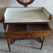 coiffeuse bois et marbre