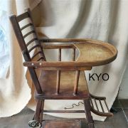 Chaise haute bois bébé vintage ancienne transformable