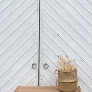 Commode vintage en bois brut 