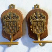 duo de patères  en laiton, vintage