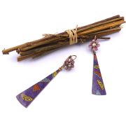 Boucles d'oreilles pendentif customisé et verni, émail