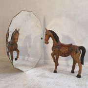 Élégant miroir ancien biseauté à 12 pans – style Art Déco 