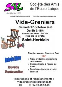 Vide-greniers Organisé par la Société des Amis de l’École Laïque