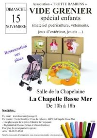 Vide-grenier spécial Enfant organisé par l'Association Trotte-bambins