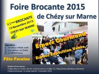 43ème foire d'Automne : Foire Brocante 2015 de Chézy sur Marne