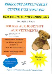 Bourse aux vêtements, jouets et puériculture Ribercourt Dreslincourt