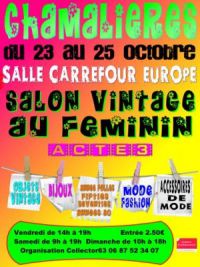 Salon Vintage au Féminin du 23 au 25 Octobre 2015 Chamalières
