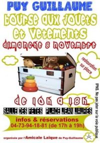 Bourse aux vêtements, jouets et puériculture à Puy Guillaume