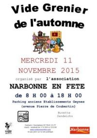 Vide-grenier organisé par l'Association "NARBONNE EN FETE"