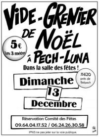 Vide-grenier de Noel de Pech Luna