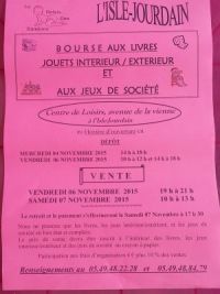 Bourse aux livres, jouets intérieur/extérieur et aux jeux de société L'Isle Jourdain