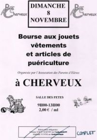Bourse aux jouets vêtements et articles de puériculture Cherveux