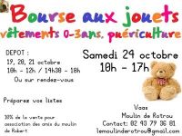 Bourse aux jouets, vêtements 0-3ans et puériculture Vaas