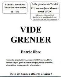 Vide-grenier associatif  Lyon 8