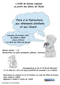 Foire à la puériculture, vêtements d'enfants et aux jouets de Garnay