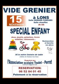 Vide grenier Spécial Enfant Lons