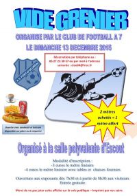 Second vide grenier du club de football ASS Poey Oloron Escout