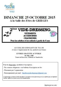 2ème vide dressing organisé par "Familles Rurales" de Grieges