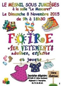 Foire aux vêtements et jouets Le Mesnil Sous Jumieges