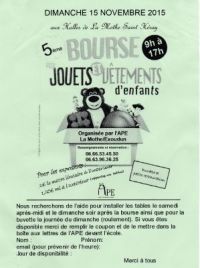 Bourse aux vêtements et jouets d'enfants La Mothe St Heray