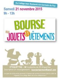 Bourse aux vêtements, jouets et puériculture Saint Germain Du Puy