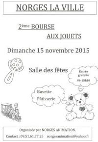 2ème Bourse aux jouets Norges La Ville