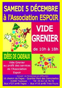 Vide-grenier : LE VIDE GRENIER D'ESPOIR Toulouse
